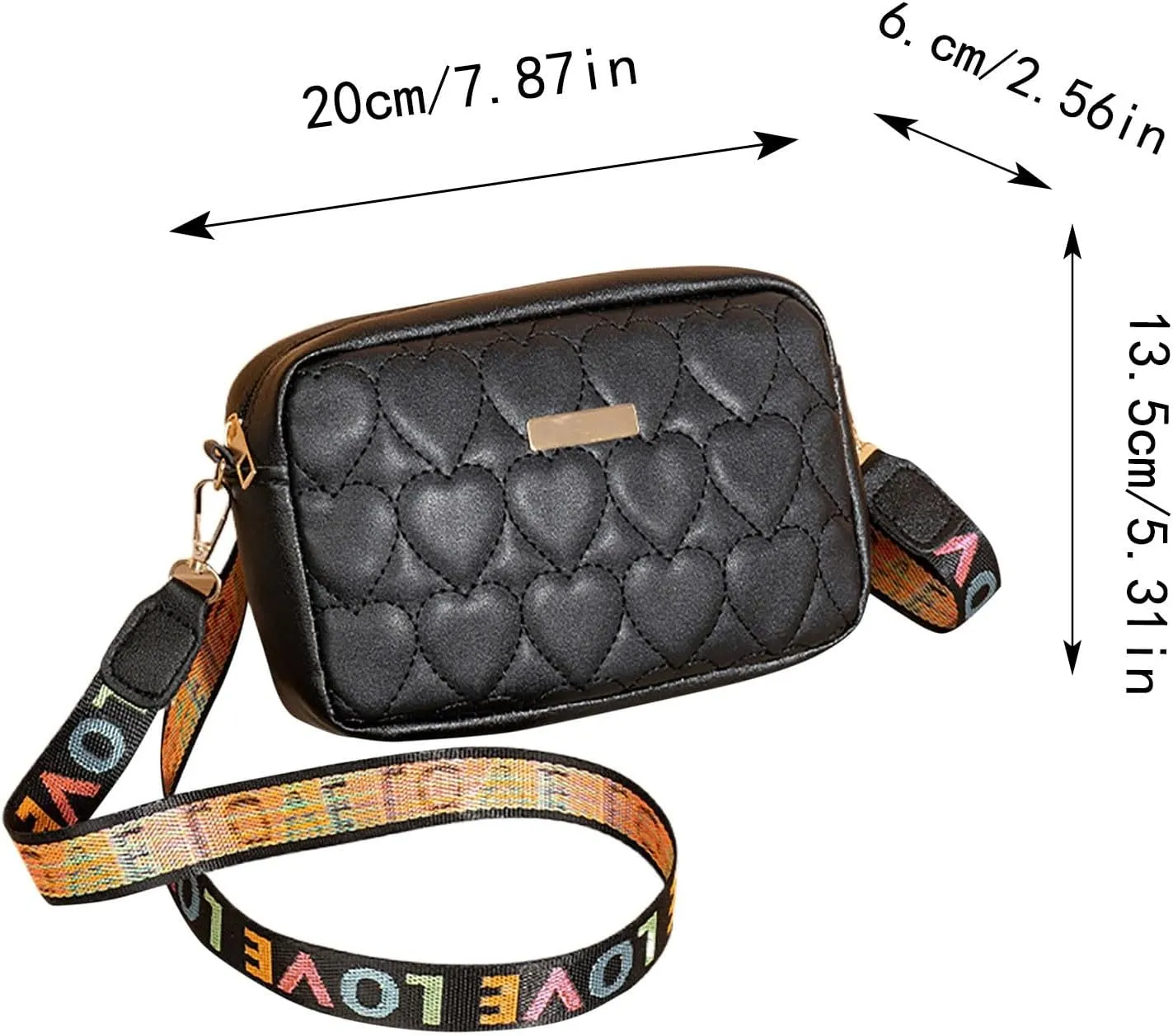 Womens Purses and Handbags Stadium Crossbody Messenger Bags for Concerts Sporting Events Lightweight Work Bag(Black)