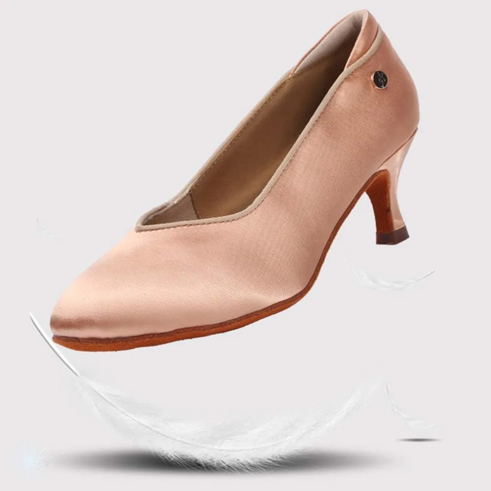 YKXLM Closed Toe Modern Character Shoes for Women Latin Ballroom Dance Shoes Women Party Wedding Pump Shoes,Model KCMD