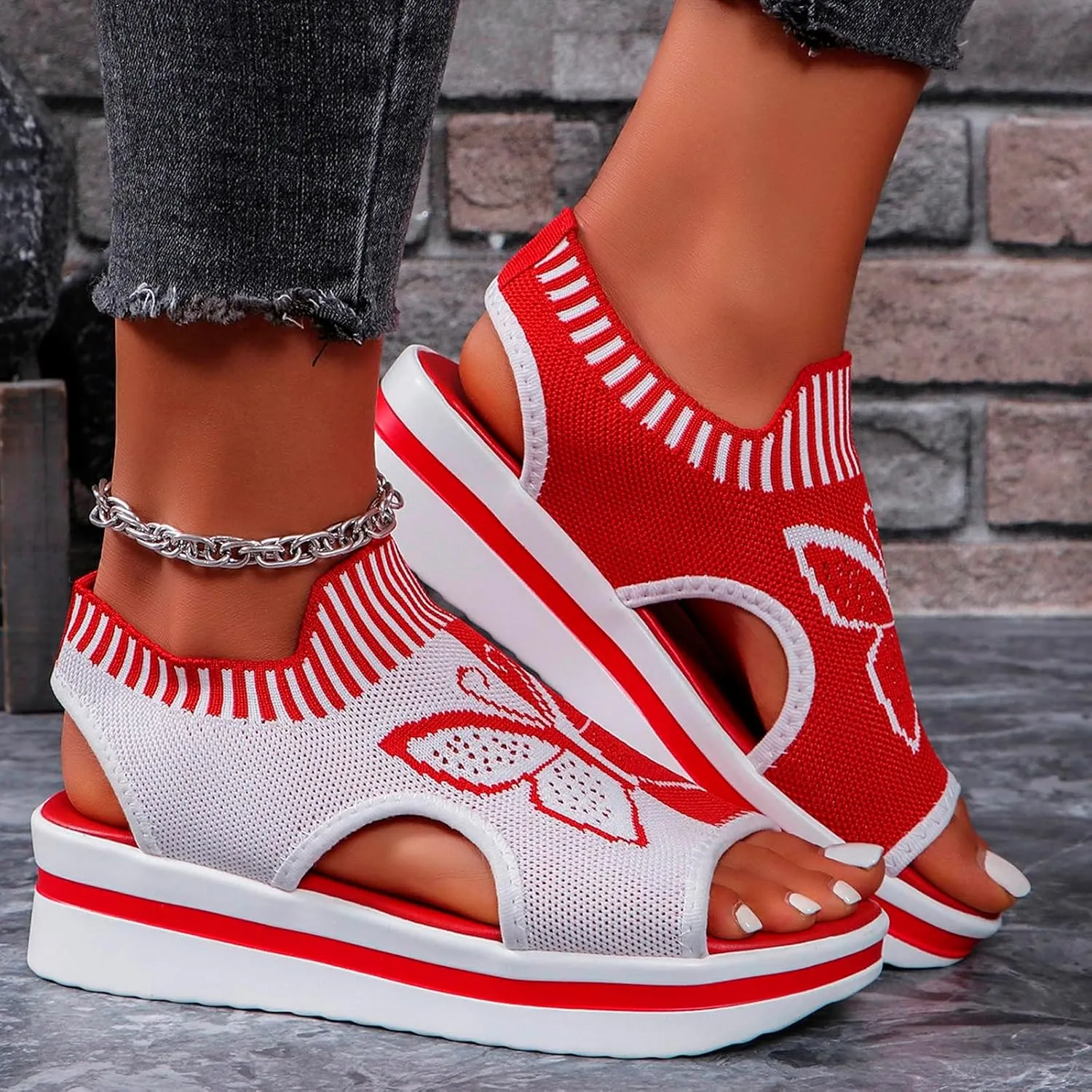 ZSpzx Women Wedge Sandals 2025,Breathable Mesh Arch Support Peep Toe Walking Footwear Comfortable Indoor/Outdoor Daily Wear Soft Cushion Casual Shoe Summer Fashion Slip-On Orthopedic Slides